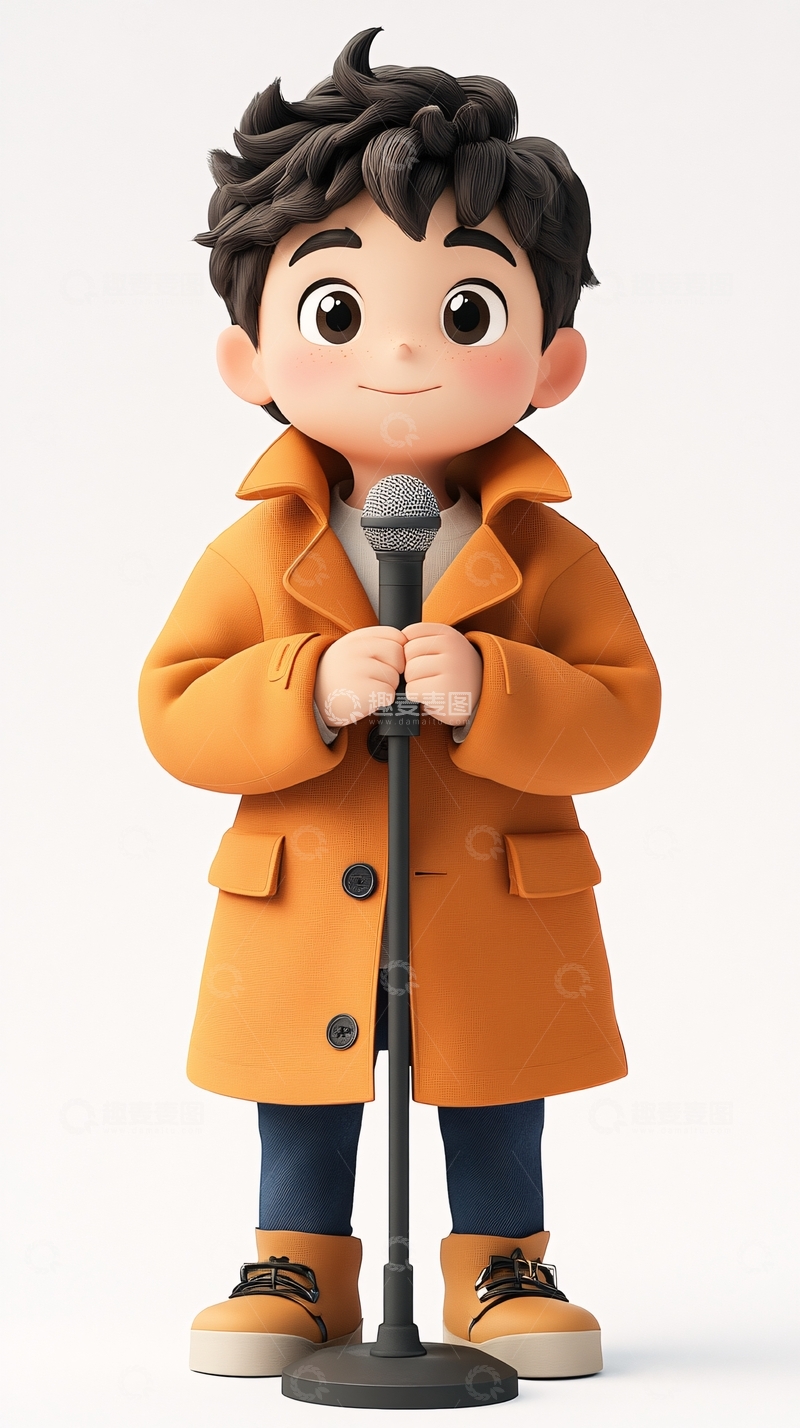 高清大图下载【趣麦麦图】可爱卡通男孩
