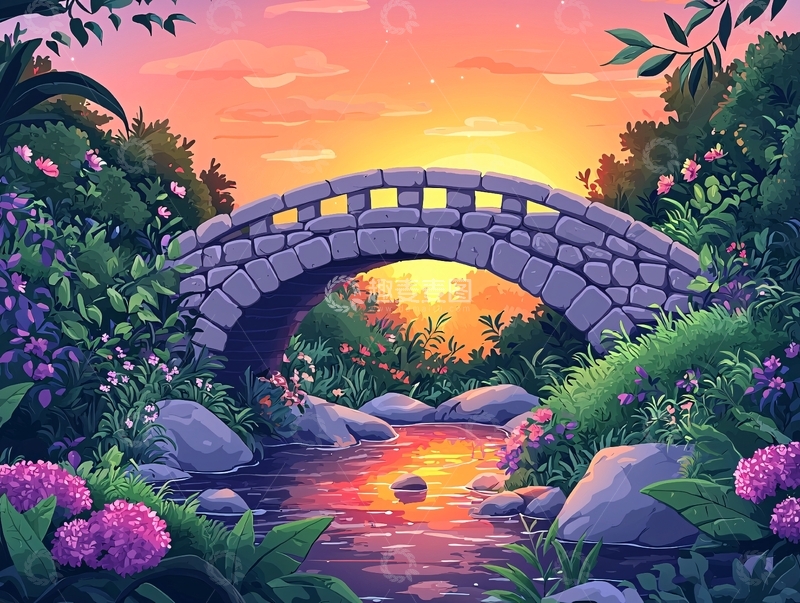 高清大图下载【趣麦麦图】宁静的石桥