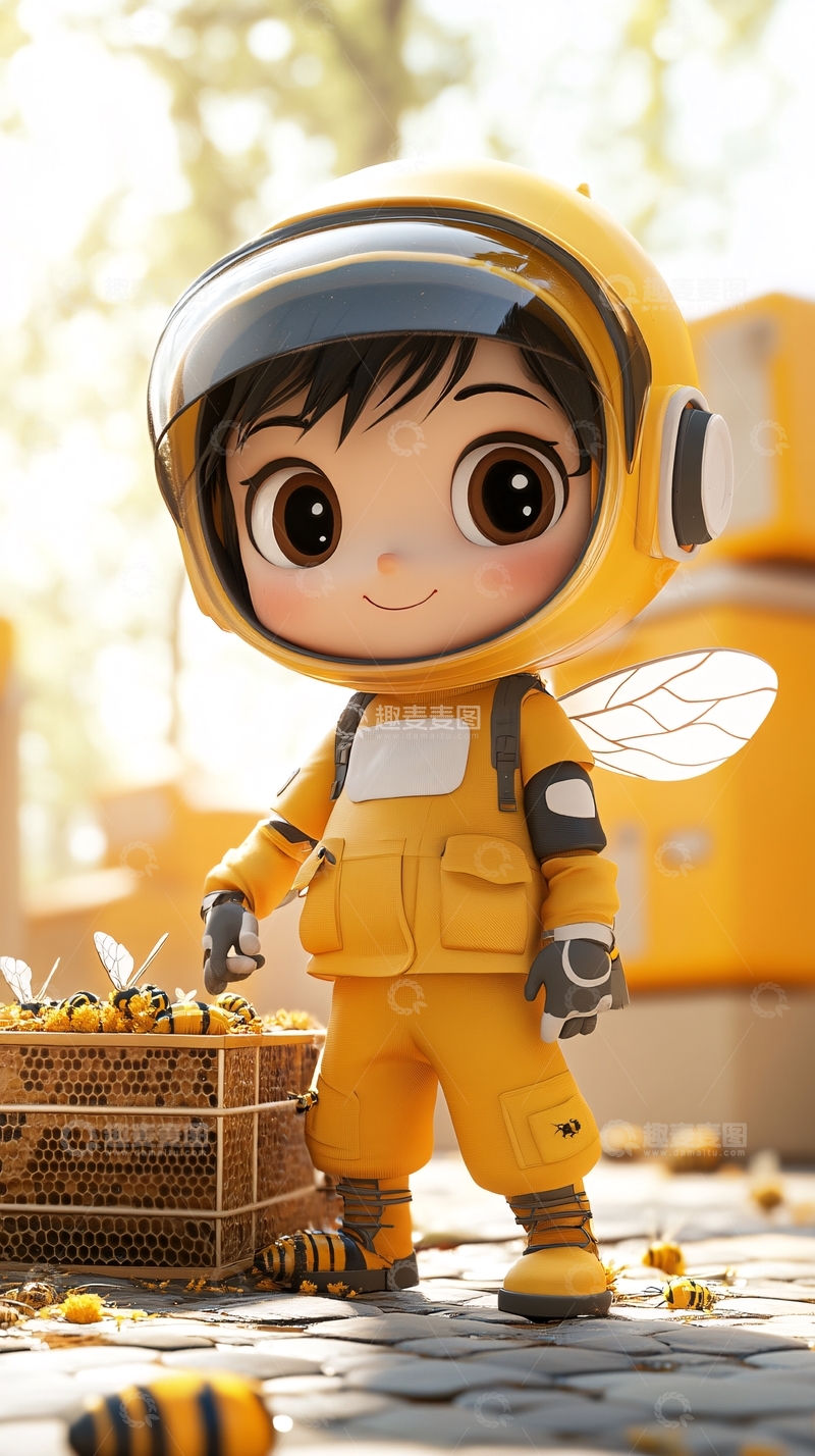 高清大图下载【趣麦麦图】卡通小女孩