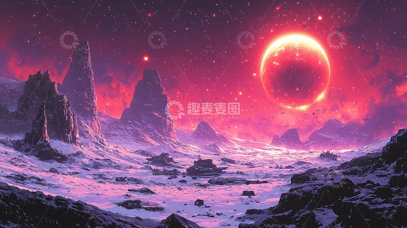 高清大图下载【趣麦麦图】血月