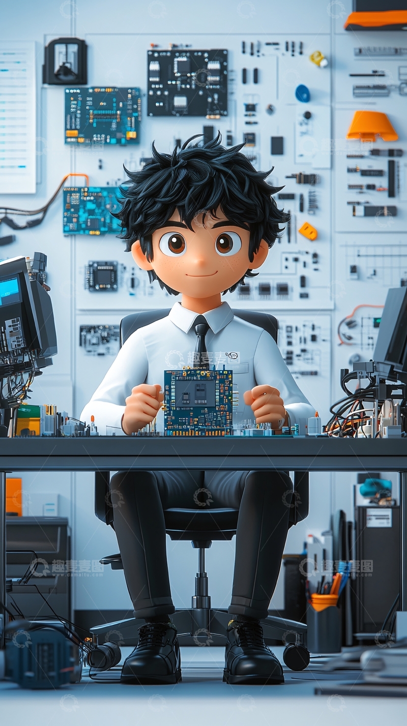 高清大图下载【趣麦麦图】少年工程师