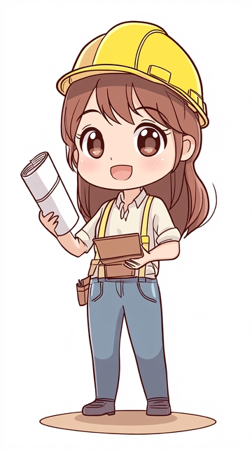 可爱卡通女工程师