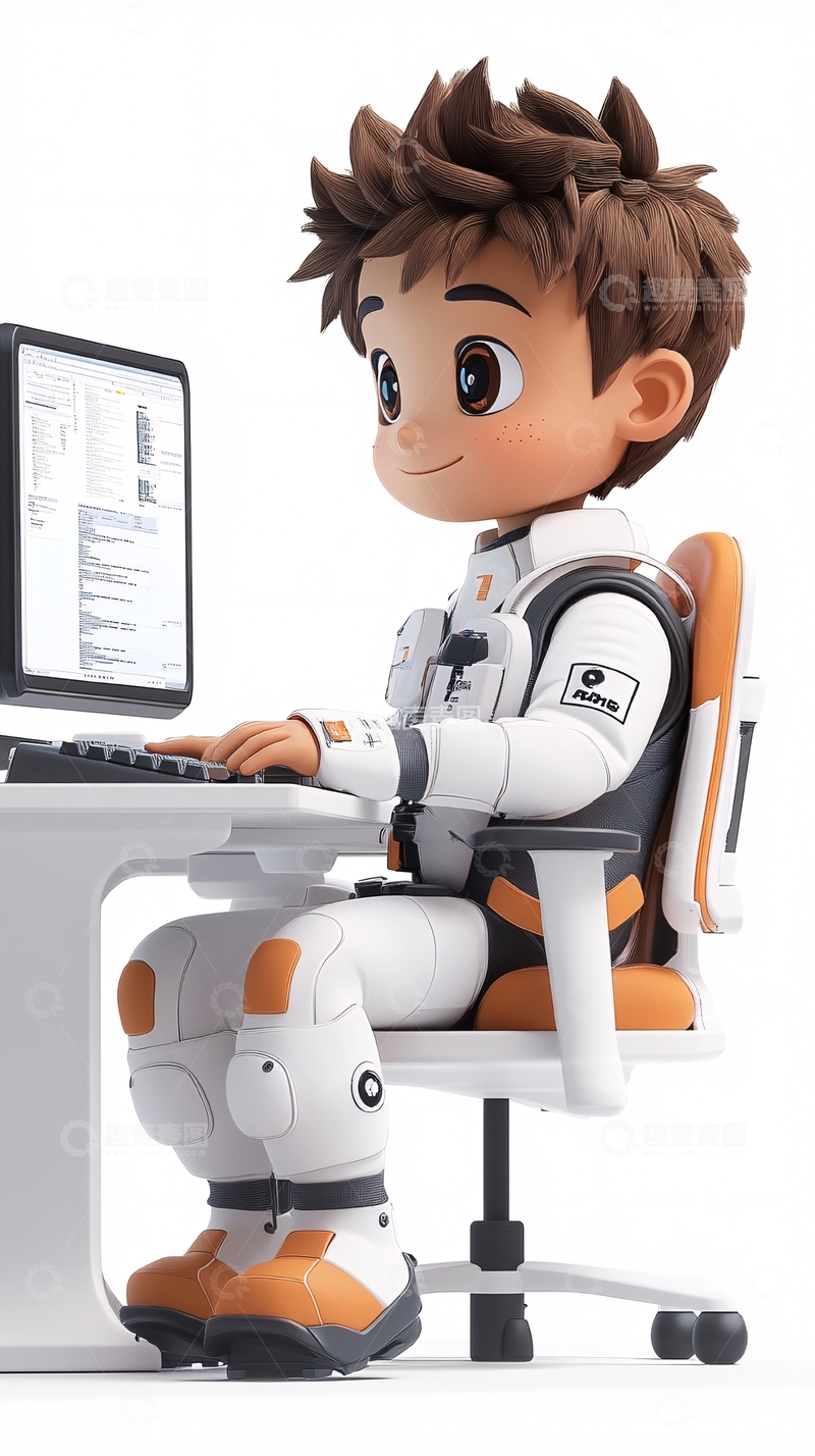 高清大图下载【趣麦麦图】卡通男孩