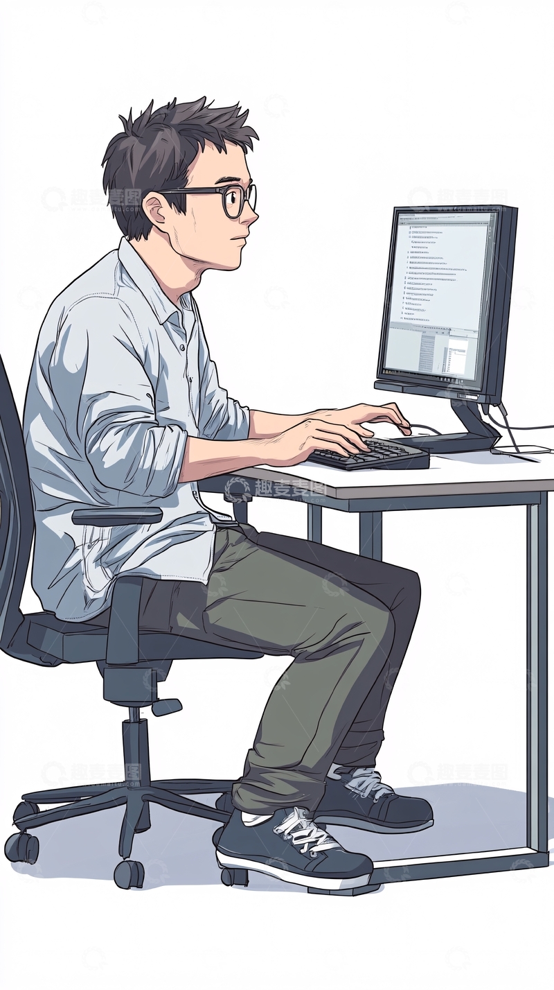 高清大图下载【趣麦麦图】程序员