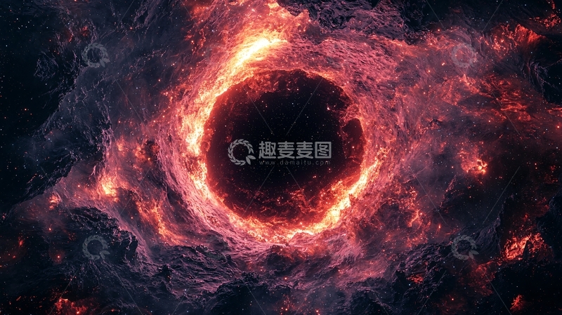 高清大图下载【趣麦麦图】火焰漩涡黑洞