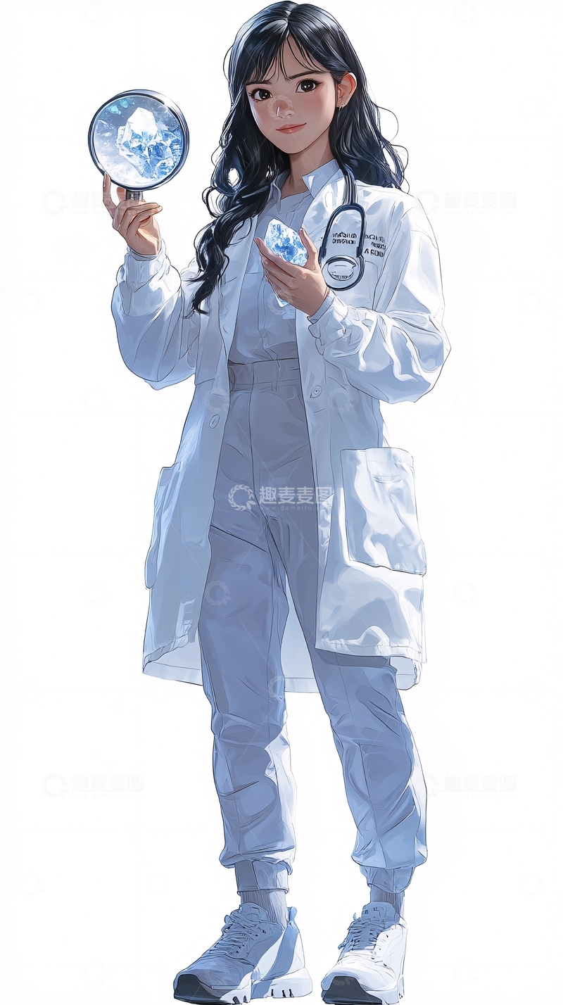 高清大图下载【趣麦麦图】穿着白大褂的女医生