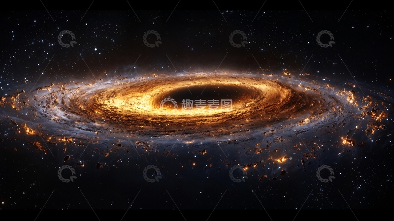 高清大图下载【趣麦麦图】宇宙星系中心黑洞