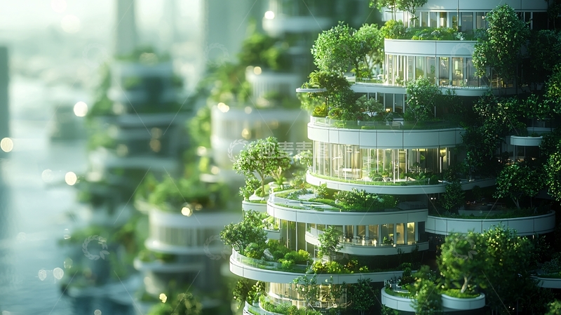 高清大图下载【趣麦麦图】未来生态建筑
