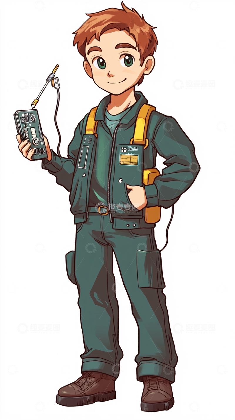 高清大图下载【趣麦麦图】-卡通维修工