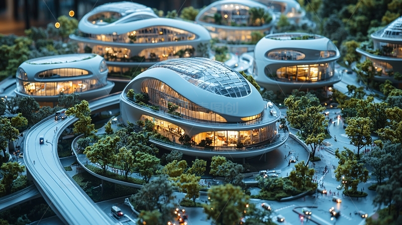 高清大图下载【趣麦麦图】未来城市模型
