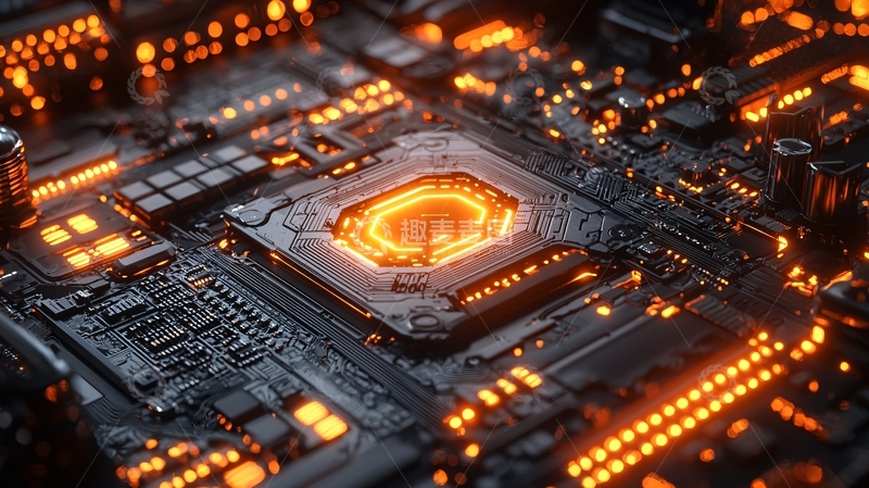 高清大图下载【趣麦麦图】高科技电脑主板特写