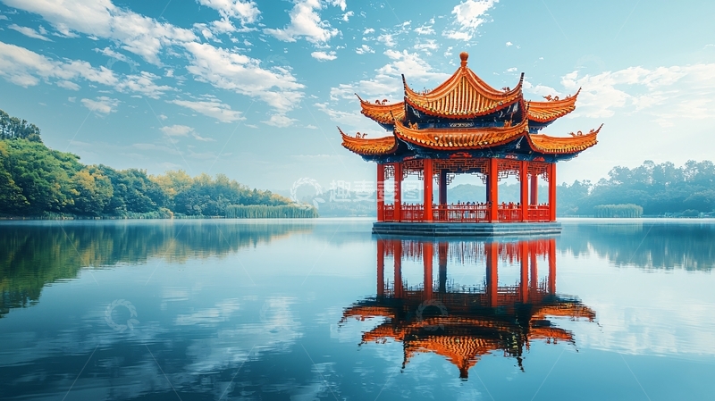 高清大图下载【趣麦麦图】湖心亭