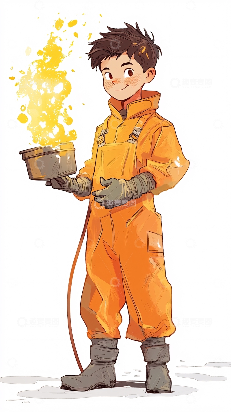 高清大图下载【趣麦麦图】卡通男孩