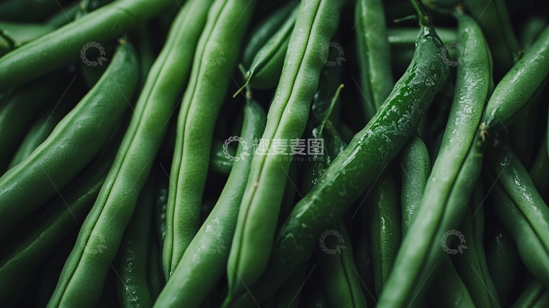 高清大图下载【趣麦麦图】新鲜碧绿的青豆特写