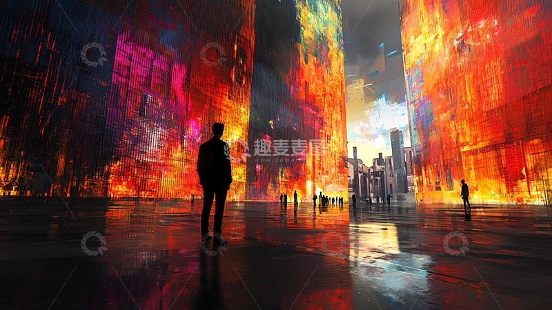 高清大图下载【趣麦麦图】燃烧的城市3
