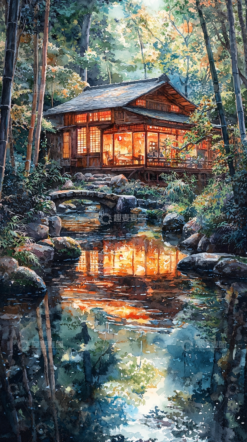 高清大图下载【趣麦麦图】森林小屋