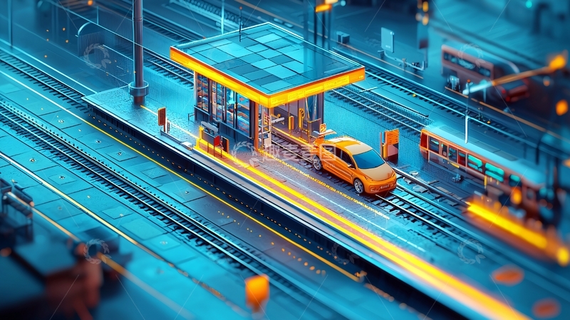 高清大图下载【趣麦麦图】未来科技感城市交通枢纽