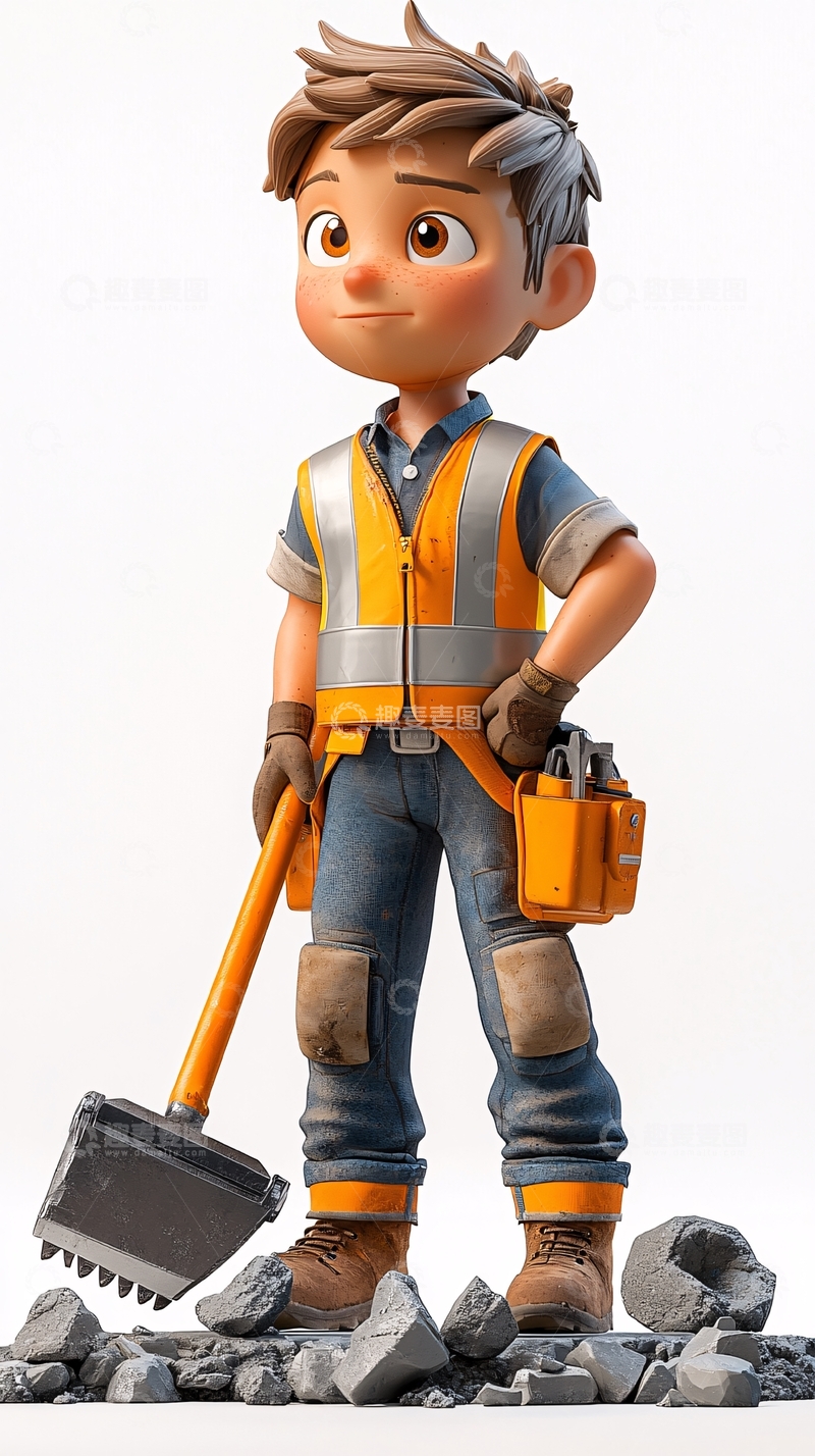 高清大图下载【趣麦麦图】卡通男孩