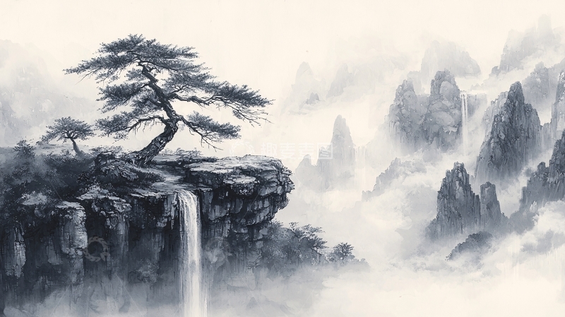 高清大图下载【趣麦麦图】山水画意境风景