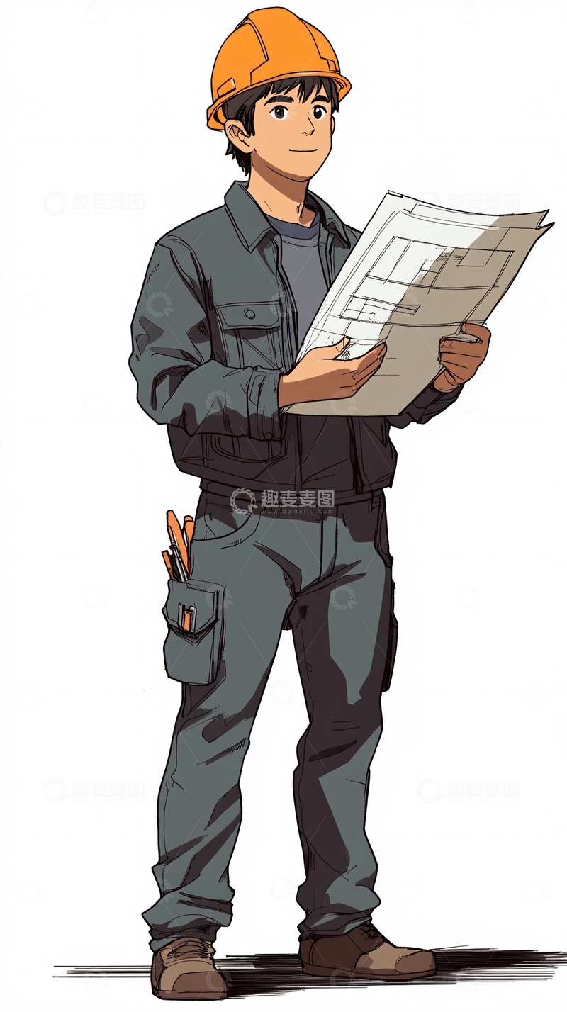 高清大图下载【趣麦麦图】年轻工程师