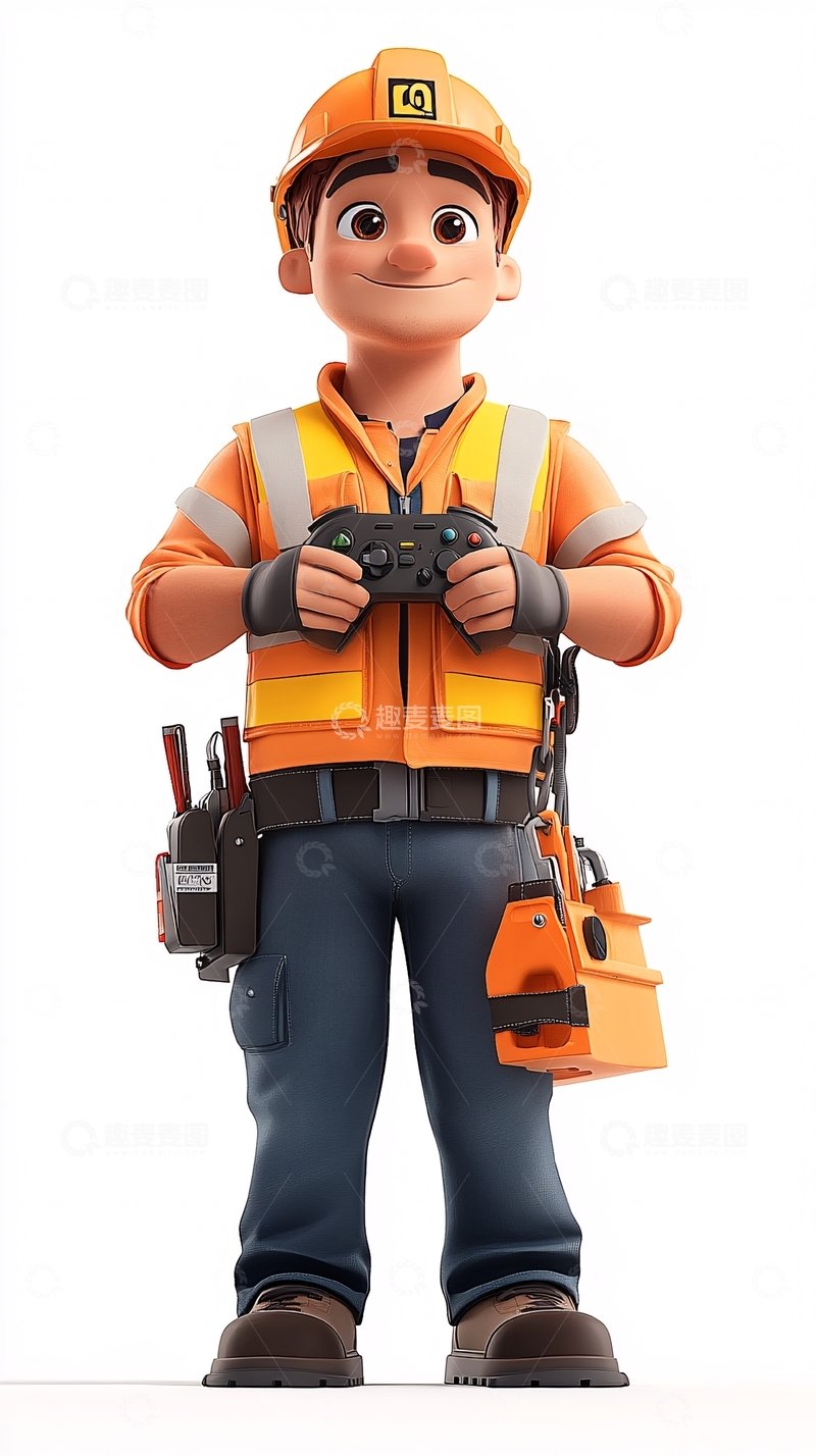 高清大图下载【趣麦麦图】卡通工人12