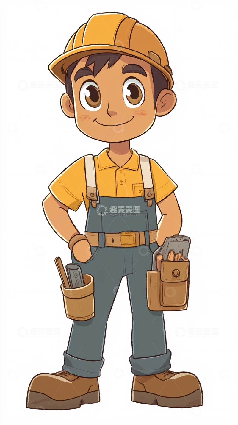 高清大图下载【趣麦麦图】卡通工人10