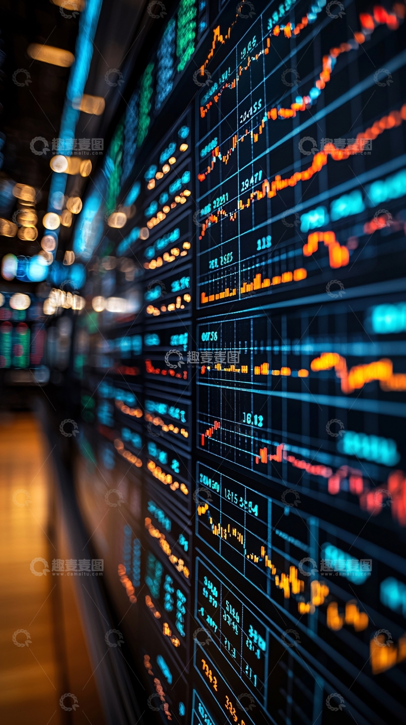 高清大图下载【趣麦麦图】股票交易数据屏幕