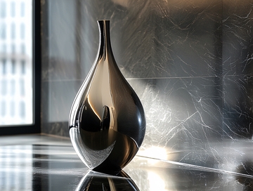 现代金属质感花瓶