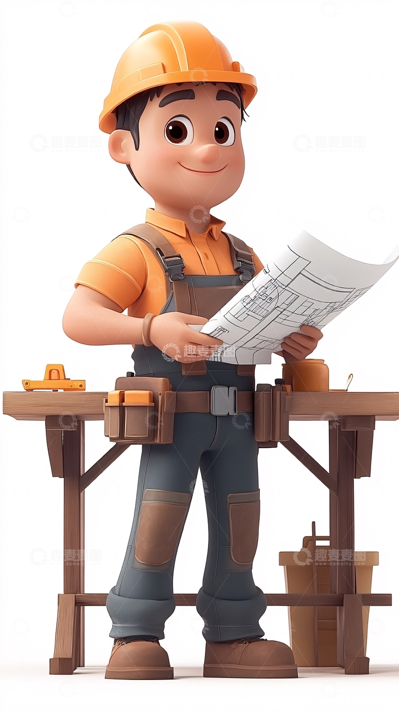 高清大图下载【趣麦麦图】卡通工程师