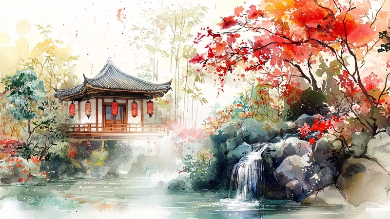 高清大图下载【趣麦麦图】亭台楼阁