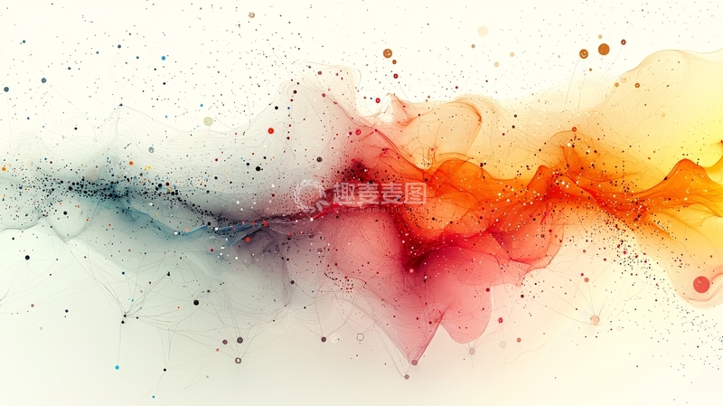 高清大图下载【趣麦麦图】色彩斑斓的抽象水墨画