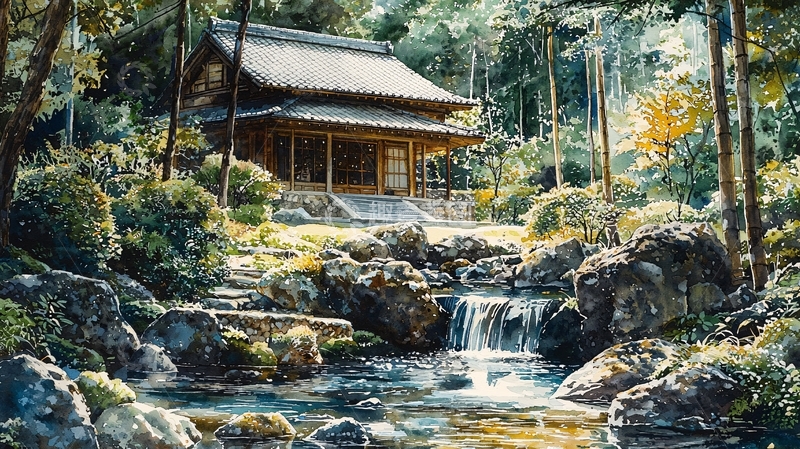 高清大图下载【趣麦麦图】森林小屋