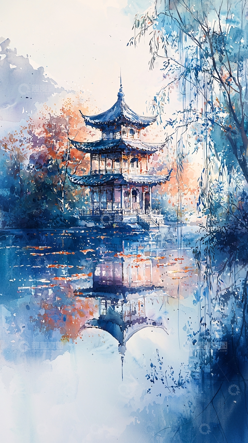 高清大图下载【趣麦麦图】水墨画风景