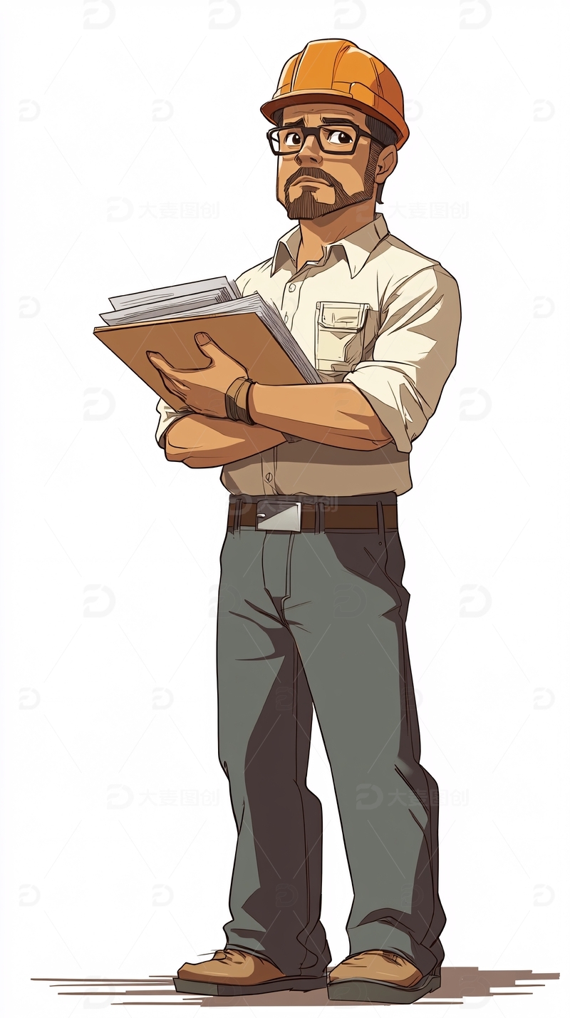 戴安全帽的工程师