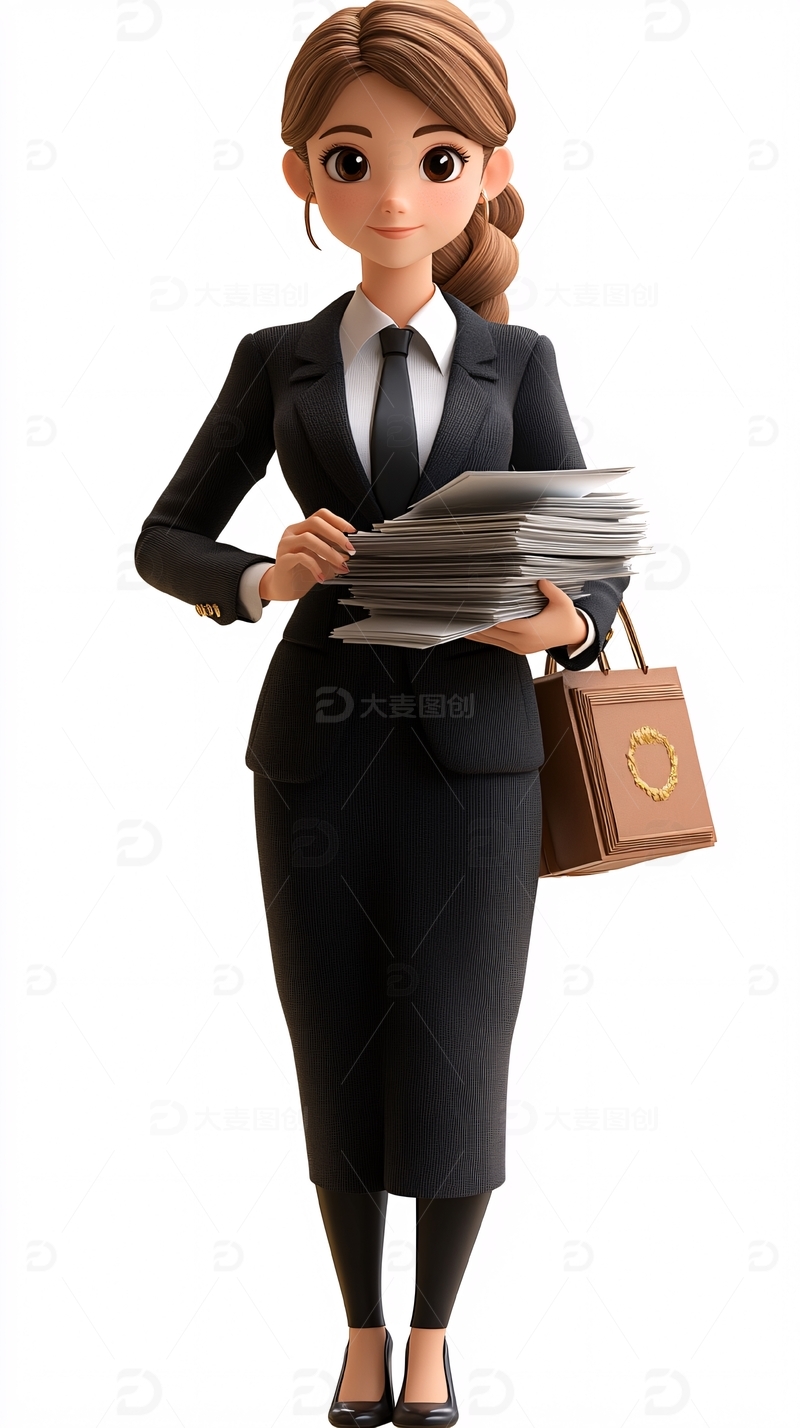 高清大图下载【趣麦麦图】职业女性卡通形象