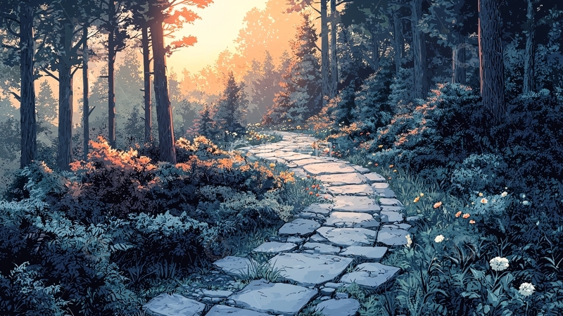 高清大图下载【趣麦麦图】林间小路