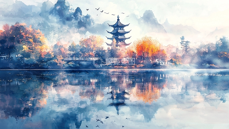 高清大图下载【趣麦麦图】水墨江南