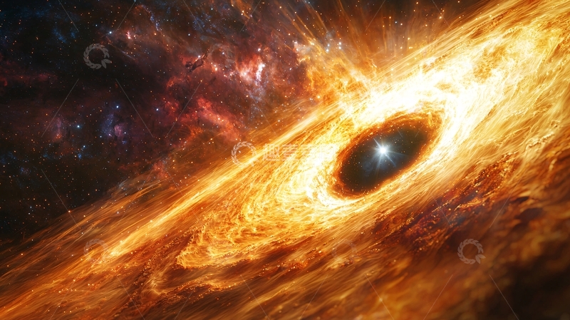 高清大图下载【趣麦麦图】超大质量黑洞吸积盘