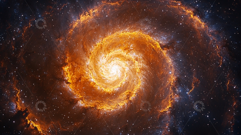 高清大图下载【趣麦麦图】火焰旋涡星系