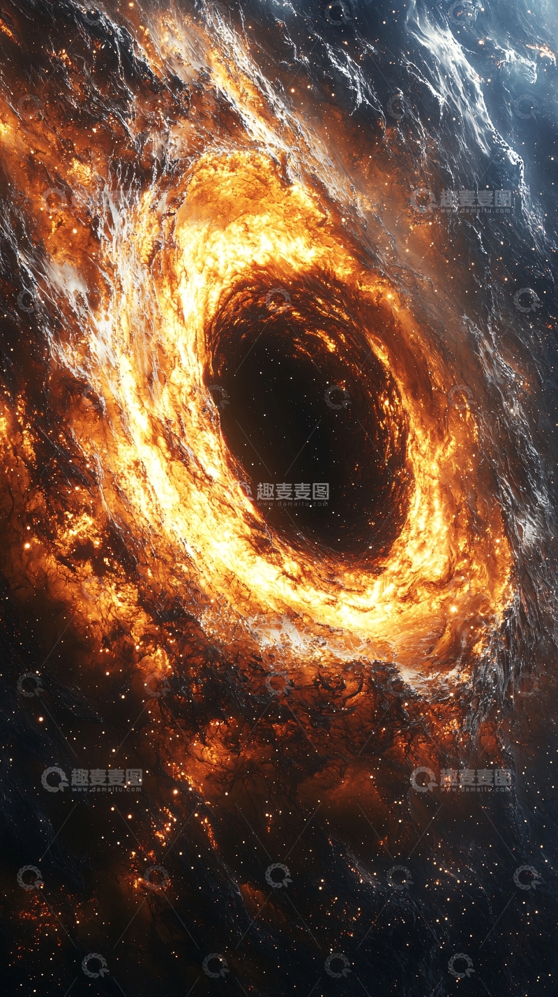 高清大图下载【趣麦麦图】燃烧的宇宙黑洞