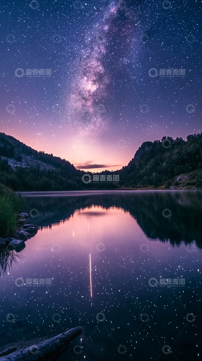 高清大图下载【趣麦麦图】星空倒影