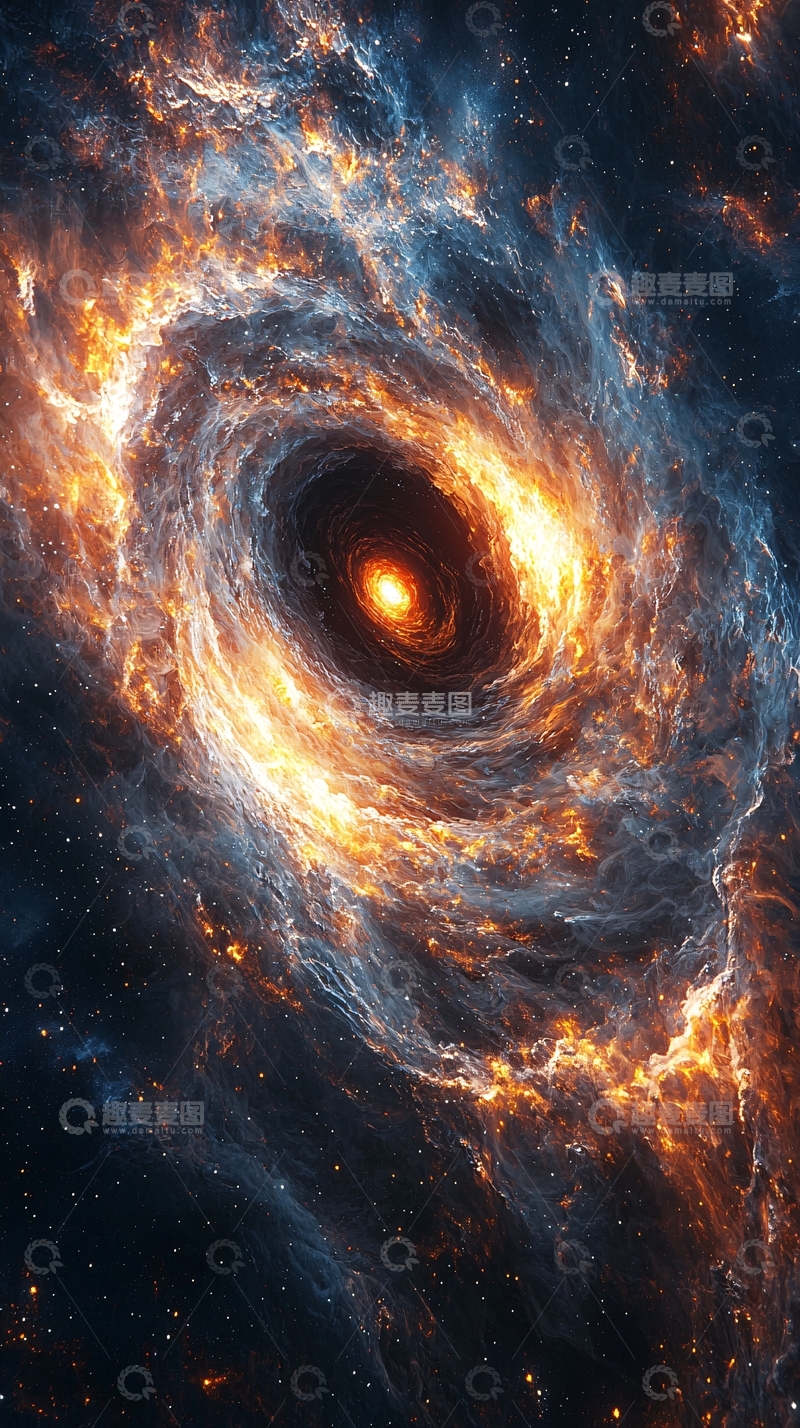 高清大图下载【趣麦麦图】燃烧的宇宙漩涡