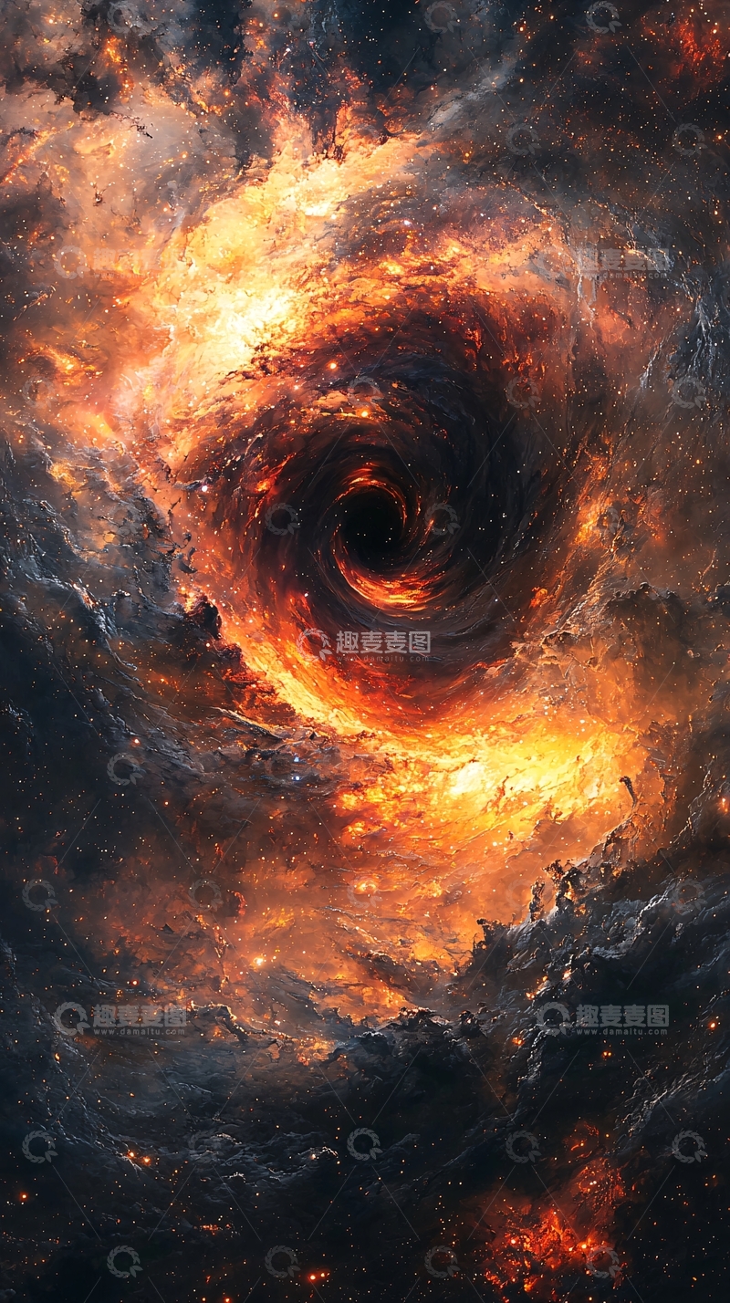 高清大图下载【趣麦麦图】燃烧的宇宙漩涡