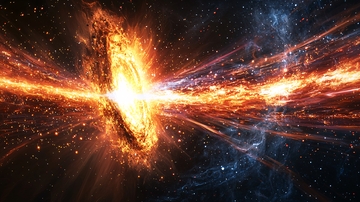 燃烧的宇宙空间裂缝