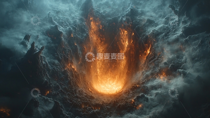 高清大图下载【趣麦麦图】黑暗火焰风暴