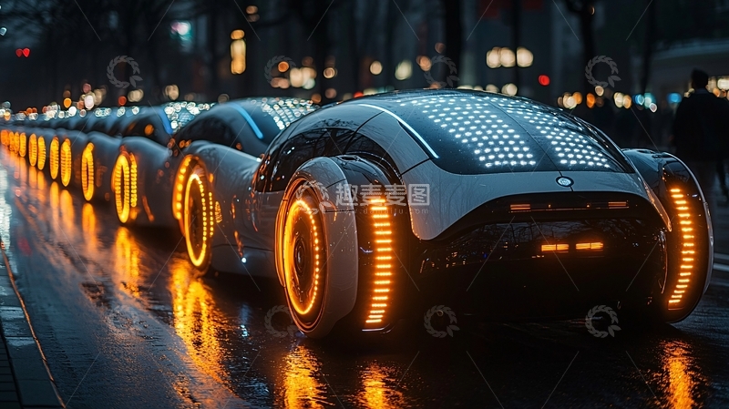 高清大图下载【趣麦麦图】未来都市汽车
