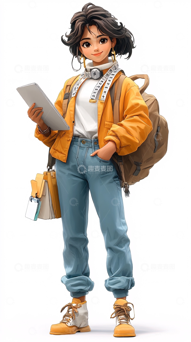高清大图下载【趣麦麦图】卡通女孩86