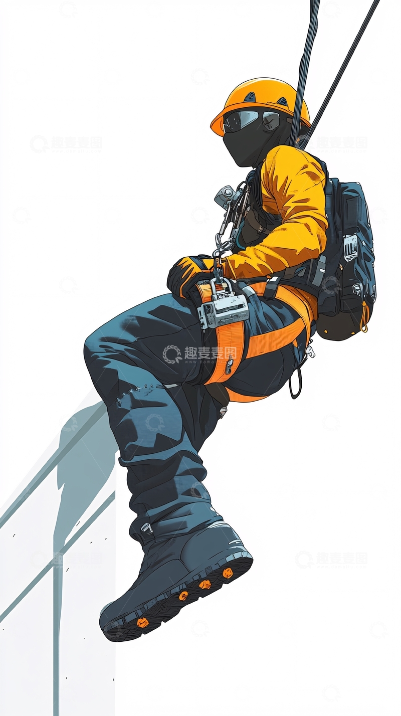 高清大图下载【趣麦麦图】高空作业人员