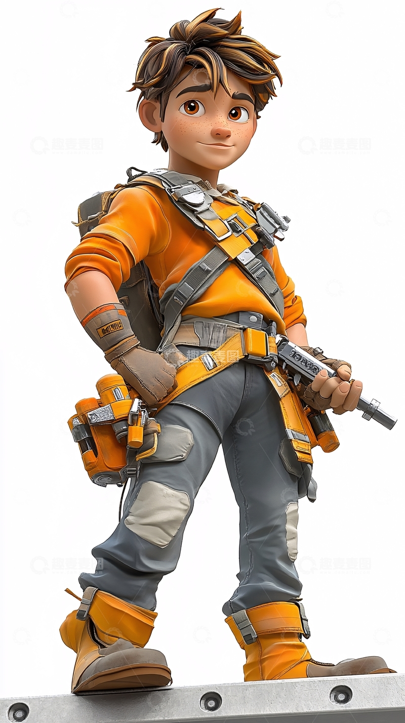 高清大图下载【趣麦麦图】动画男孩