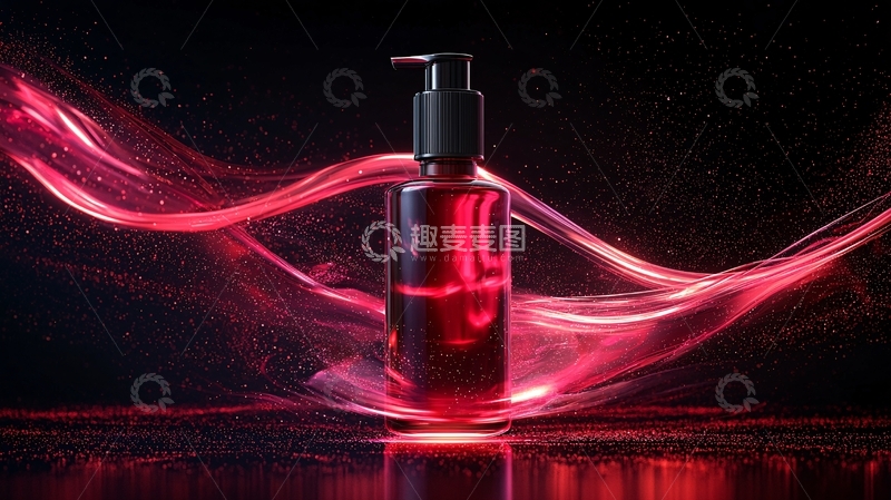 高清大图下载【趣麦麦图】暗红色液体瓶装产品